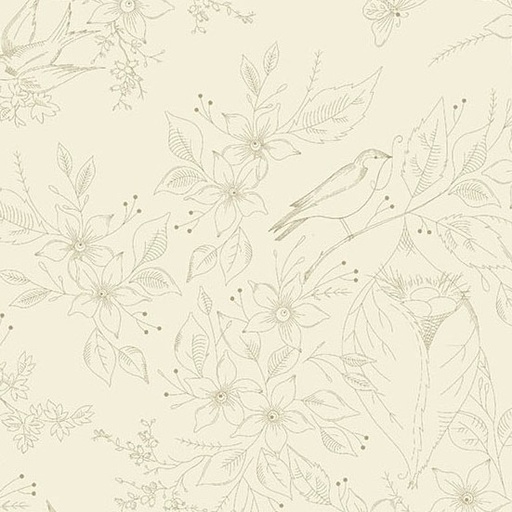 [AND-1602-L] Sewing Bird Sewing Bird Sand by Laundry Basket Quilts for Andover Fabrics