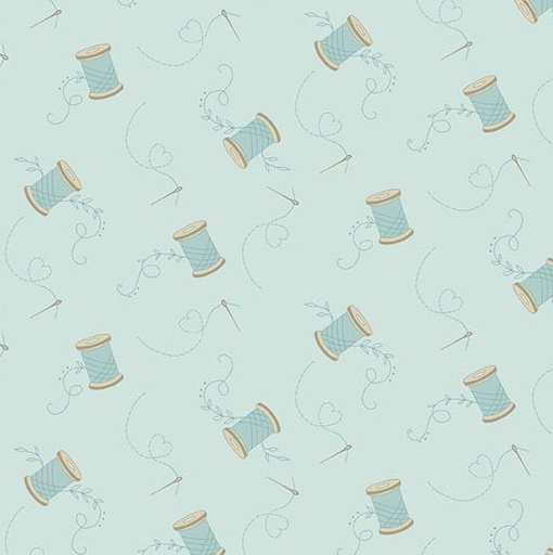 [AND-1605-B] Sewing Bird Needle and Thread Lake by Laundry Basket Quilts for Andover Fabrics