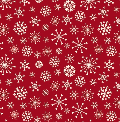 [BLAN-4497-137] Nordic Noel Snowflake Red by Stof Fabrics for Blank Quilting