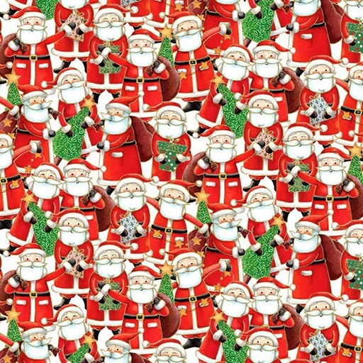 [AND-121-MU] Jolly Saint Nick Parade Multi by Makower UK for Andover Fabrics
