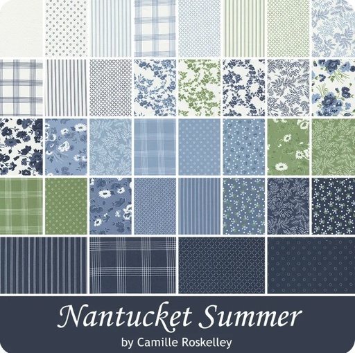 [MOD-55260-MC] Nantucket Summer Mini Charm Pack by Camille Roskelley for Moda Fabrics