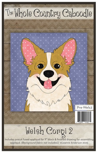 [WCC-PRE-WELS2] Welsh Corgi 2 Precut Prefused Applique Kit from The Whole Country Caboodle