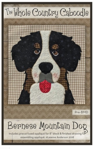 [WCC-PRE-BMD] Bernese Mountain Dog Precut Prefused Applique Kit from The Whole Country Caboodle