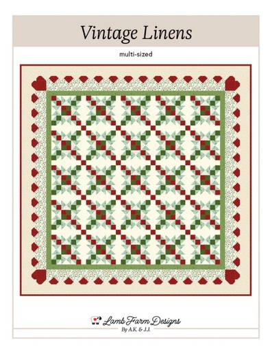 [LFD-173] Vintage Linens Quilt Pattern from Lamb Farm Designs