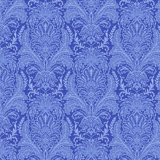 [NOR-28356-44] Delft Dynasty Damask Medium Blue from Northcott Fabrics