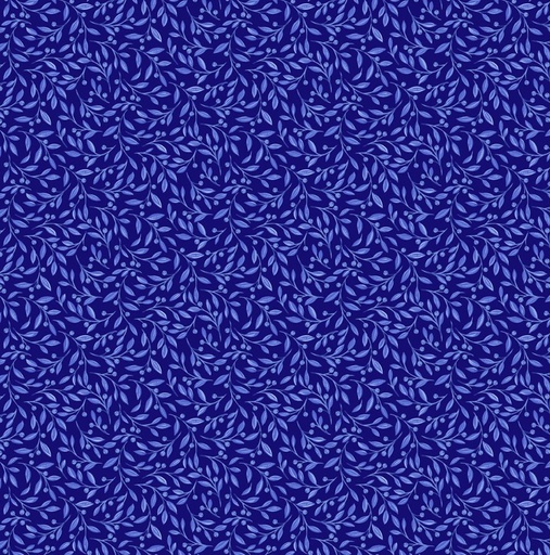[NOR-28358-48] Delft Dynasty Leaf Trail Dark Blue from Northcott Fabrics