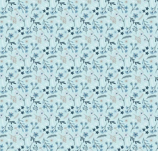 [RB-16361-AQUA] Winter Magic Floral Aqua by Dani Mogstad for Riley Blake Designs