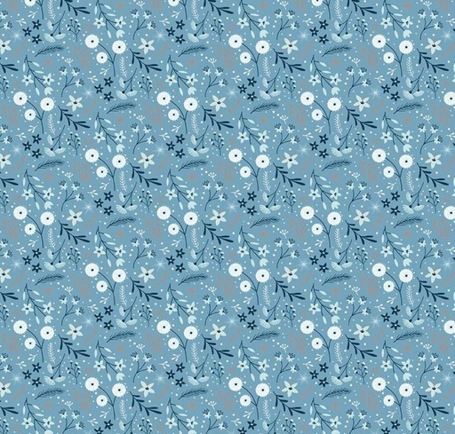[RB-16361-BLUE] Winter Magic Floral Blue by Dani Mogstad for Riley Blake Designs