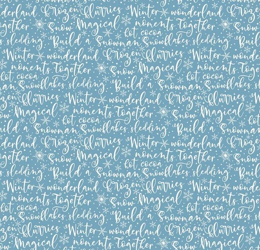 [RB-16363-BLUE] Winter Magic Winter Words Blue by Dani Mogstad for Riley Blake Designs