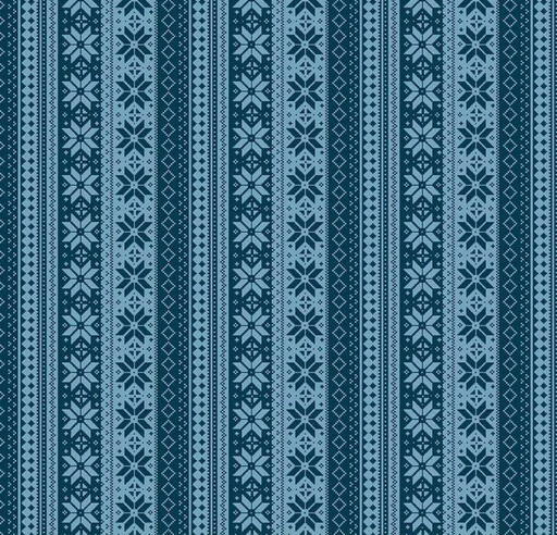 [RB-16364-NAVY] Winter Magic Sweater Stripe Navy by Dani Mogstad for Riley Blake Designs