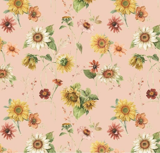[RB-16670-BLSH] Sunflower Whispers Sunflowers Blush by Lisa Audit for Riley Blake Designs