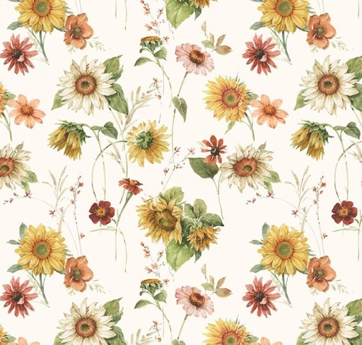 [RB-16670-CRM] Sunflower Whispers Sunflowers Cream by Lisa Audit for Riley Blake Designs