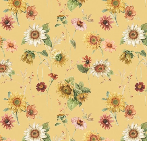 [RB-16670-YLW] Sunflower Whispers Sunflowers Yellow by Lisa Audit for Riley Blake Designs