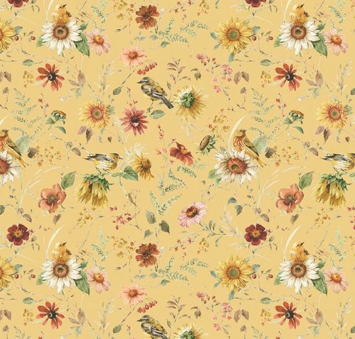 [RB-16671-YLW] Sunflower Whispers Prairie Yellow by Lisa Audit for Riley Blake Designs