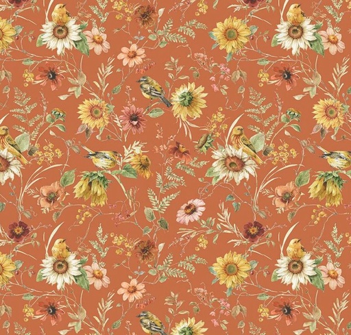 [RB-16671-PMPKN] Sunflower Whispers Prairie Pumpkin by Lisa Audit for Riley Blake Designs