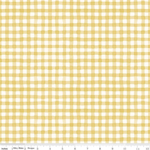 [RB-16674-YLW] Sunflower Whispers Gingham Yellow by Lisa Audit for Riley Blake Designs