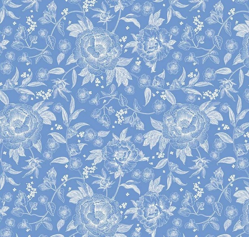 [RB-16640-BLUE] Penelope Main Blue by My Mind's Eye for Riley Blake Designs