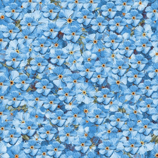 [3W-4281-75] Forget Me Not Forget Me Nots Blue by Marilyn Lee for Blank