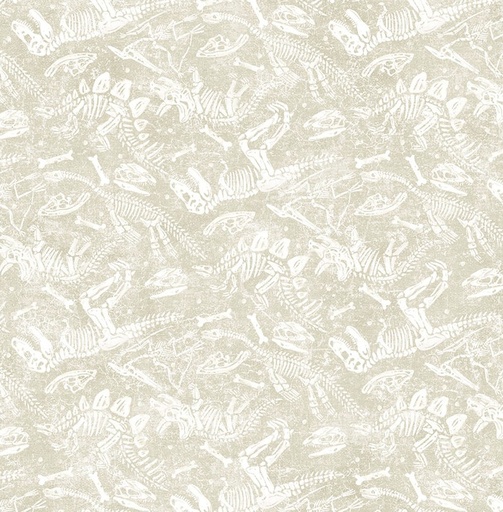 [NOR-28466-11] Dino Roar Dino Bones Cream by Brett Blumenthal for Northcott Fabrics