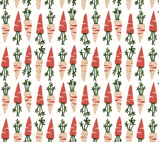 [SEF-8422-01] Neighborhood Association Carrots Off-White by Timna Tarr for Studio E Fabrics