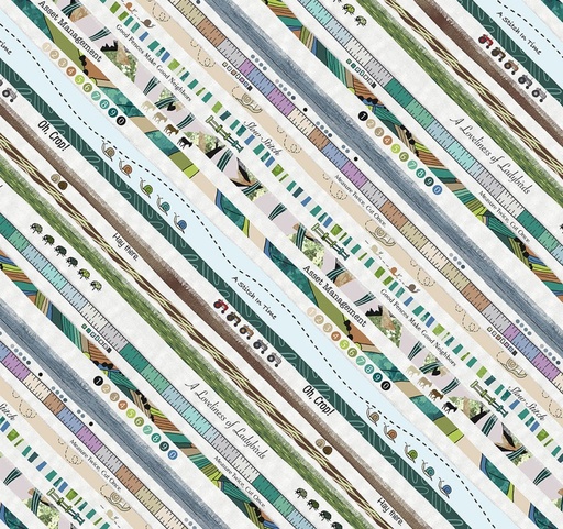 [SEF-8428-63] Neighborhood Association Selvedge Stripe Multi by Timna Tarr for Studio E Fabrics