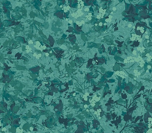 [SEF-8430-67] Neighborhood Association Leaf Texture Teal Green by Timna Tarr for Studio E Fabrics