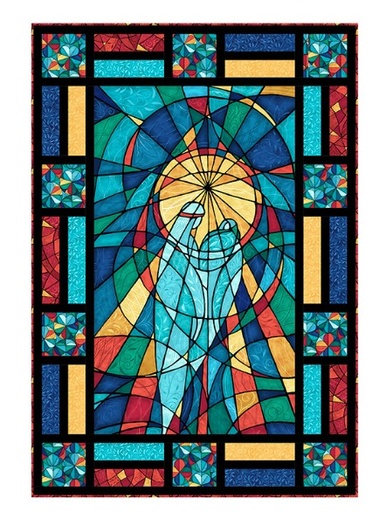 [NOR-PTN-3508] Nativity Window Quilt Pattern by Pine Tree Country Quilts
