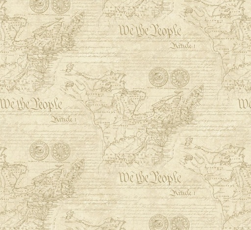 [NOR-28374-12] America 250 Map Beige by Linda Ludovico for Northcott Fabrics