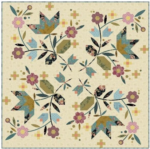 [LBQ-1736-S] Dahlia Silhouettes from Laundry Basket Quilts