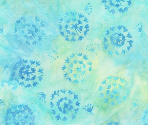 [ANF-3568Q-X] Iris Beauty Batik Mums Saltwater by Jacqueline de Jonge for Anthology Fabrics