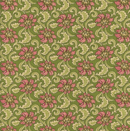 [HG-990-66] Baubles & Balsam Holiday Foulard Evergreen by Kim Diehl for Henry Glass Fabrics