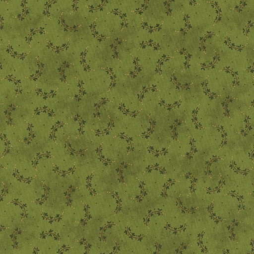 [HG-992-66] Baubles & Balsam Heart Sprays Evergreen by Kim Diehl for Henry Glass Fabrics