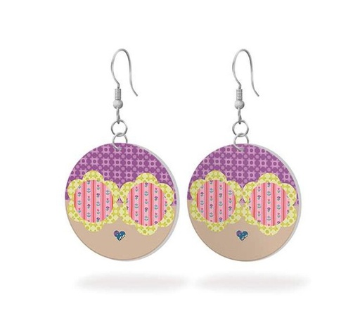 [RB-STLR45539] Leather Circle Earrings Genesis of a Journey from Riley Blake