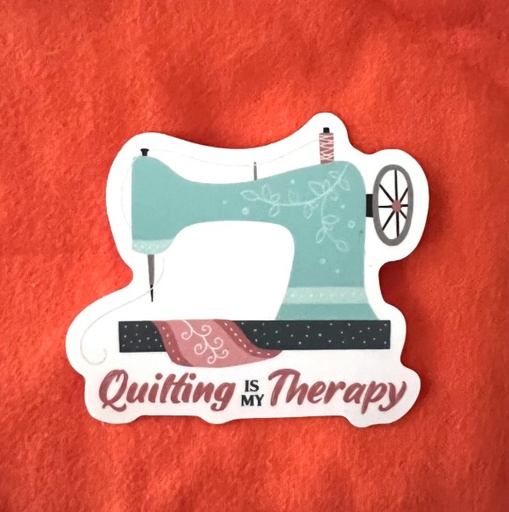 [LTL-THRPY-STICK] Quilting Is My Therapy Sticker from Little Traveling Llama