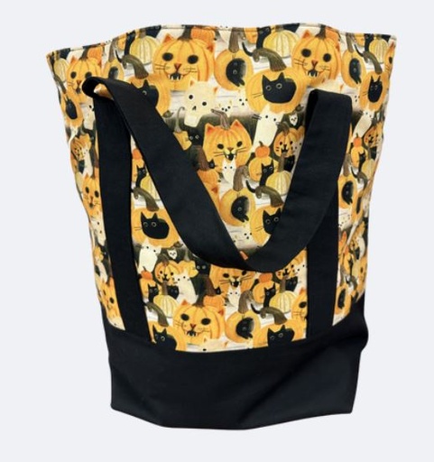 [PP-PumpKitGB] Pumpkin Kitty Grocery Bag