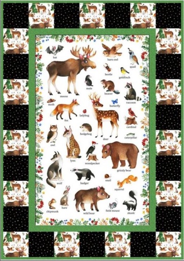 [PP-WhoLivesWoods] Who Lives in the Woods Quilt Kit