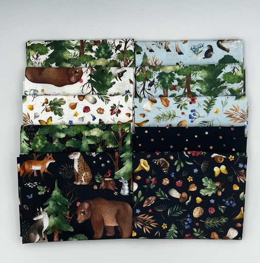 [PP-WhoLivesFQB] Who Lives in the Woods Fat Quarter Bundle