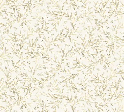 [PB-5893-E] Joyful Pine Branch Vines Cream by Sara Berrenson for P&B Textiles