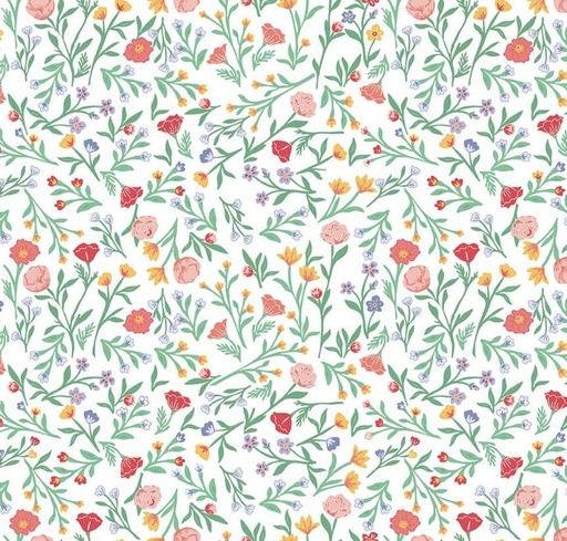 [RB-16654-WHT] Simple Pleasures Scattered Vine White by American Jane for Riley Blake Designs