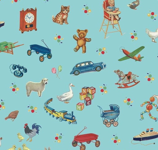 [RB-16656-AQUA] Simple Pleasures Toys Aqua by American Jane for Riley Blake Designs