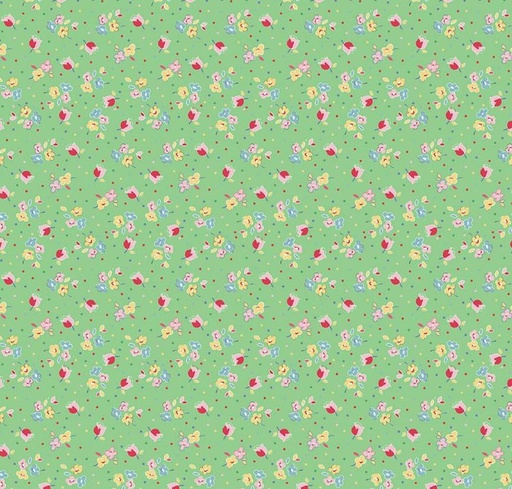 [RB-16653-GRN] Simple Pleasures Calico Sweet Rose Green by American Jane for Riley Blake Designs