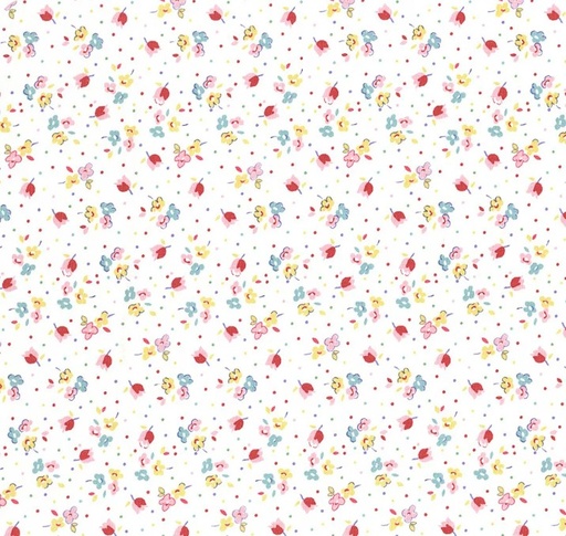 [RB-16653-WHT] Simple Pleasures Calico Sweet Rose White by American Jane for Riley Blake Designs