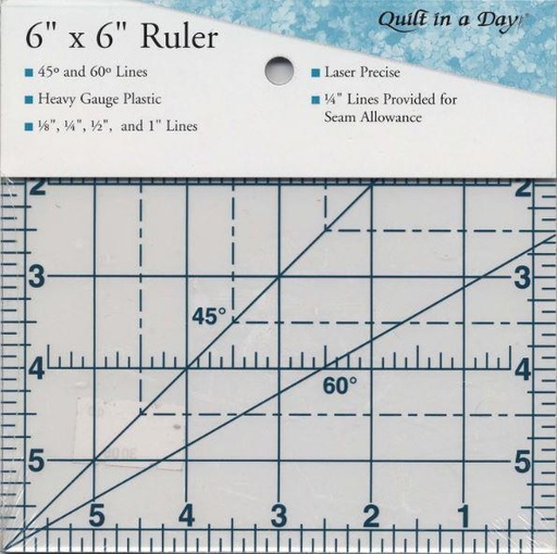 [QD-2001CC] 6 X 6 Square Ruler from Quilt in a Day