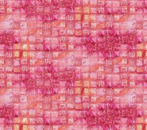 [SEF-8492-26] Flamingo Fling Textured Squares Rouge by Nancy Smith for Studio E Fabrics