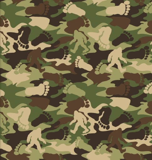[3W-23818-MLT] Legendary Loner Creature Camo Multi by Jim Baldwin for 3 Wishes Fabrics