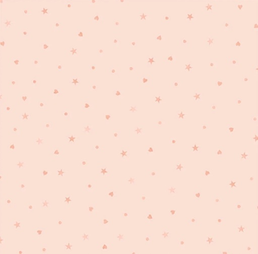 [PB-6021LJ] First Impressions Ditzy Stars and Hearts Light Peach from P&B