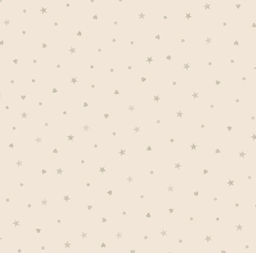 [PB-6021NE] First Impressions Ditzy Stars and Hearts Light Cream from P&B