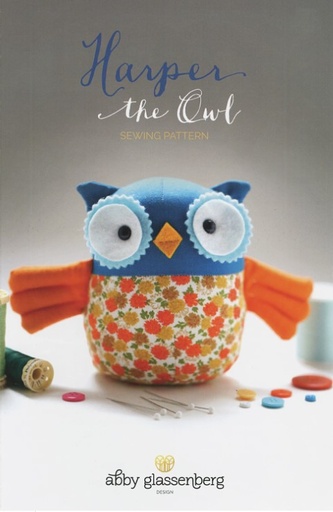 [AGD-101] Harper the Owl Pincushion Pattern from Abby Glassenberg Designs