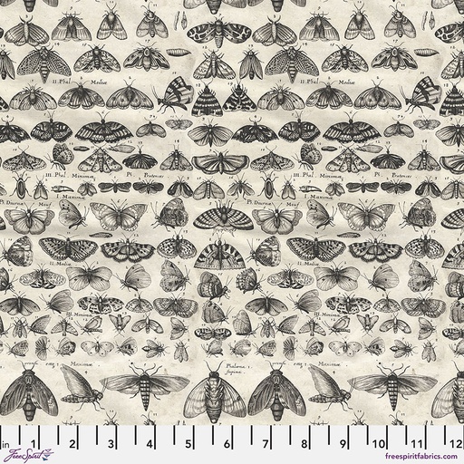 [FS_PWTH315-CHRCL] Palette Charcoal Moths by Tim Holtz for FreeSpirit