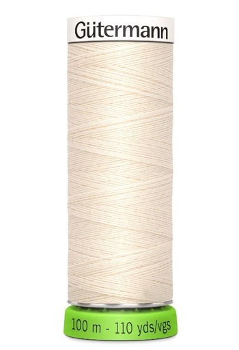 [GUT-RPET-802] Gutermann Recycled Polyester Thread Eggshell 110 yds